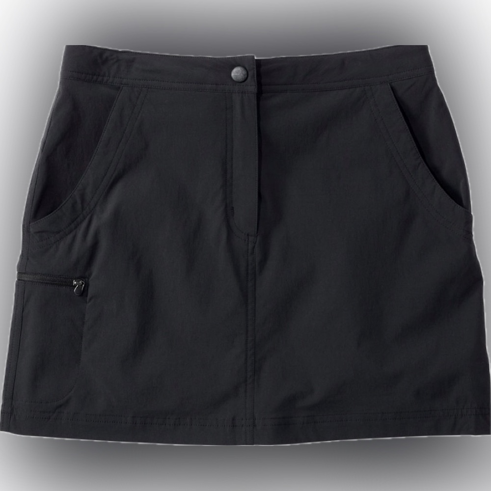 LL Bean black skort comfort trail